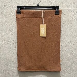 ARAMINTA JAMES Wave Crinkle Skirt in Chocolate NWT XS